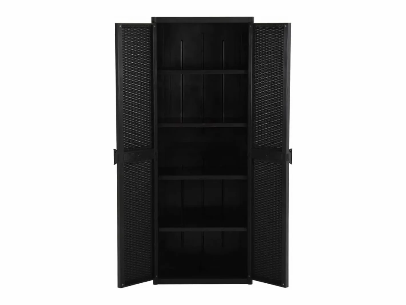 Armario de almacenaje de jardín ratán PP 65x45x172 cm ES229068^ Sale
