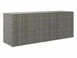 Armario de almacenaje de jardín ratán PE 198x55,5x80 cm^vidaxl Discount