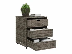 Armario de almacenaje de jardín ratán PE 55x59x69 cm^vidaxl Sale