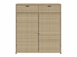 Armario de almacenaje de jardín ratán PE 105x55x113 cm^vidaxl Discount