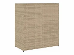 Armario de almacenaje de jardín ratán PE 105x55x113 cm^vidaxl Discount