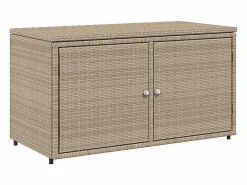 vidaxl Armario de almacenaje de jardín ratán PE 110x55x60,5 cm Beige Sale