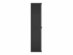 Armario de almacenaje exterior PP y negro 65x37x165 cm ES173131 Gris