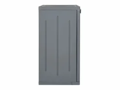 Armario de almacenaje para jardín PP ratán 65x45x88 cm ES482593 Gris