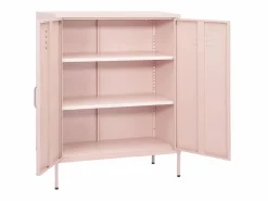 vidaxl Armario de almacenamiento acero 80x35x101,5 cm Rosa Online