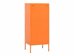 vidaxl Armario de almacenamiento acero 42,5x35x101,5 cm Naranja Discount