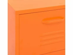 vidaxl Armario de almacenamiento acero 42,5x35x101,5 cm Naranja Discount