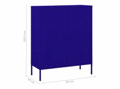 vidaxl Armario de almacenamiento acero marino 80x35x101,5 cm Azul Discount