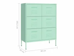 Armario de almacenamiento acero mint 80x35x101,5 cm^vidaxl Discount