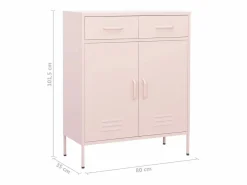vidaxl Armario de almacenamiento acero 80x35x101,5 cm Rosa Sale