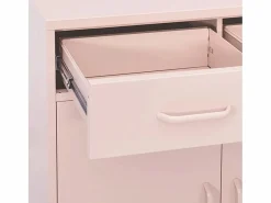 vidaxl Armario de almacenamiento acero 80x35x101,5 cm Rosa Sale