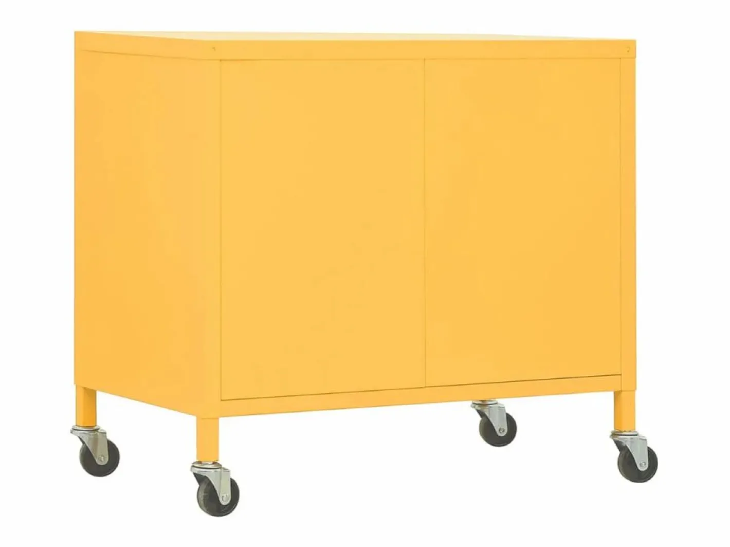 vidaxl Cajonera De Escritorio|Armario de almacenamiento acero mostaza 60x35x56 cm