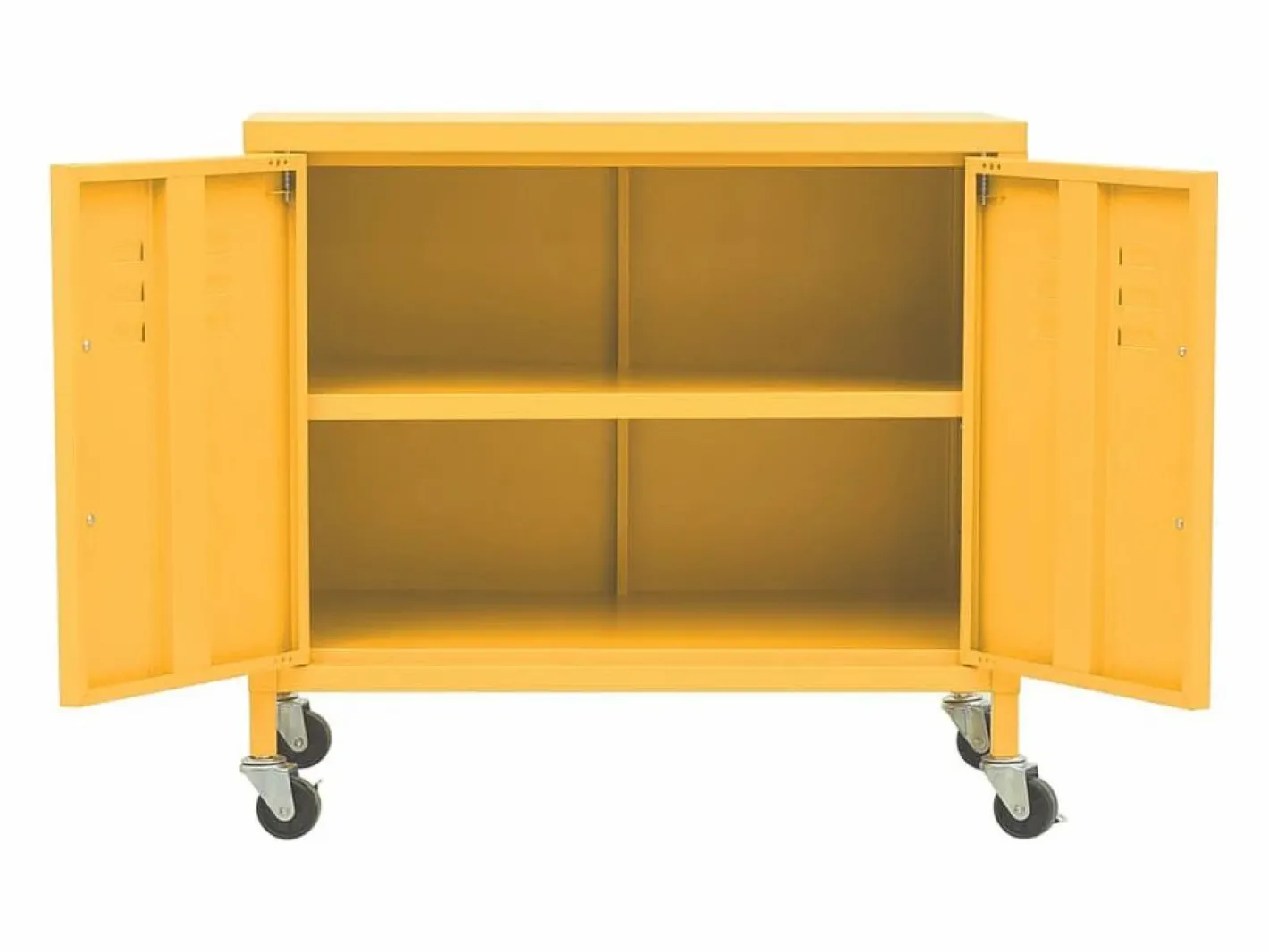 vidaxl Cajonera De Escritorio|Armario de almacenamiento acero mostaza 60x35x56 cm