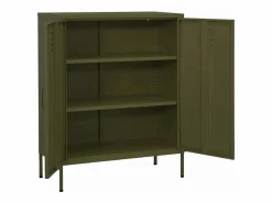 vidaxl Cajonera De Escritorio|Armario de almacenamiento acero oliva 80x35x101,5 cm