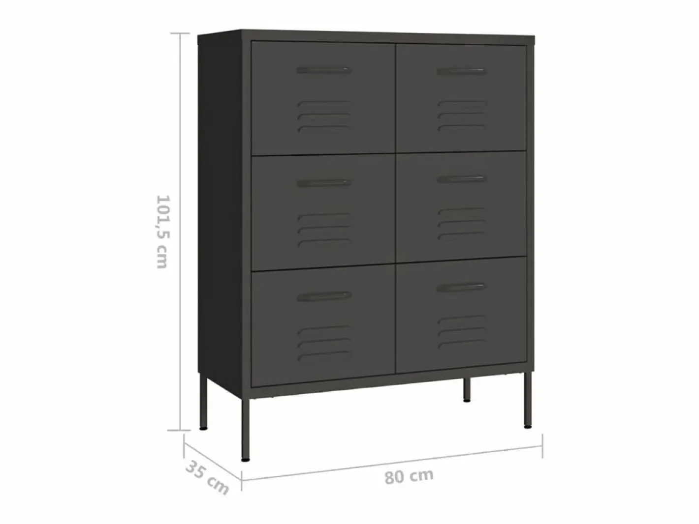 Armario de almacenamiento 80x35x101,5 cm acero^vidaxl Clearance