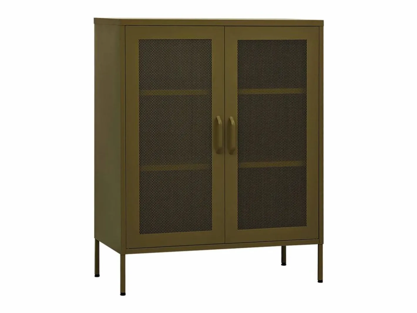 vidaxl Armario de almacenamiento acero oliva 80x35x101,5 cm Verde Discount