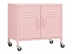 vidaxl Armario de almacenamiento acero 60x35x56cm Rosa Online