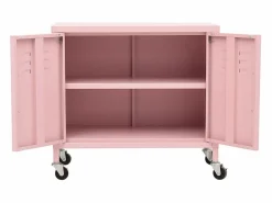 vidaxl Armario de almacenamiento acero 60x35x56cm Rosa Online