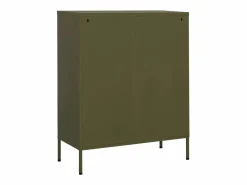 vidaxl Armario de almacenamiento acero oliva 80x35x101,5 cm Verde Clearance