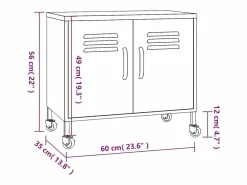 Armario de almacenamiento acero 60x35x56 cm^vidaxl