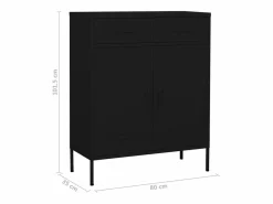 vidaxl Cajonera De Escritorio|Armario de almacenamiento acero 80x35x101,5 cm