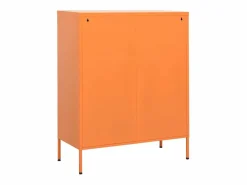 vidaxl Armario de almacenamiento acero 80x35x101,5 cm Naranja Discount
