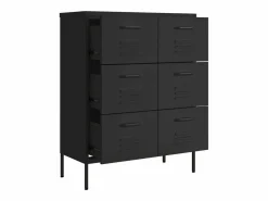 vidaxl Armario de almacenamiento acero 80x35x101,5 cm Negro New