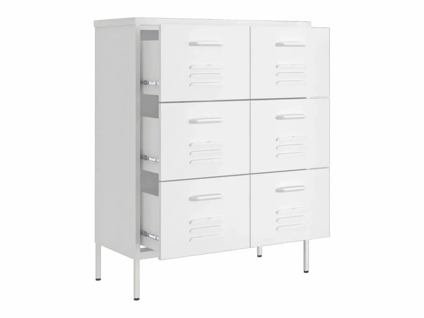 vidaxl Cajonera De Escritorio|Armario de almacenamiento acero 80x35x101,5 cm