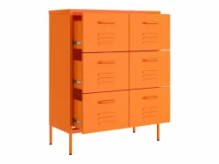 vidaxl Armario de almacenamiento acero 80x35x101,5 cm Naranja Hot