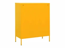 Armario de almacenamiento acero mostaza 80x35x101,5 cm^vidaxl Hot