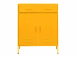 Armario de almacenamiento acero mostaza 80x35x101,5 cm^vidaxl Discount