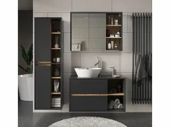 Armario de baño antracita 50x33x170 viola^Vicco