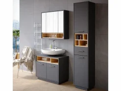 Vicco Columna De Baño|Armario de baño antracita 38x30x190 beatrice