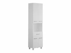 Vente-unique Columna De Baño|Armario de baño blanca para colocar, L50 cm, MINELA