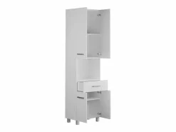Vente-unique Columna De Baño|Armario de baño blanca para colocar, L50 cm, MINELA