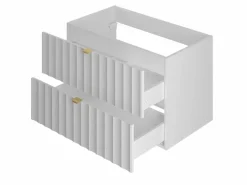 Mueble De Lavabo|Armario de baño para lavabo de 80 cm con frentes acanalados Arcos