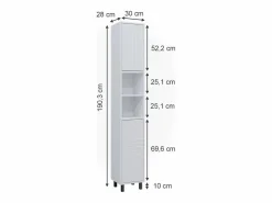 Vicco Columna De Baño|Armario de baño 30x28x190.3 agasta