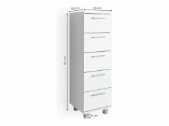 Vicco Columna De Baño|Armario de baño 30x30x95 ilias