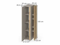 Vicco Mueble De Pared Para Baño|Armario de baño cachemira 35x32x120 edelin