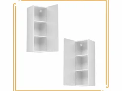 Mueble De Pared Para Baño|Armario de baño colgante de 30 cm con estantes estrechos y cerrados en color .