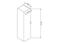 Columna De Baño|Armario de baño Columna alta 120 cm 1 puerta Cachemira / Nogal