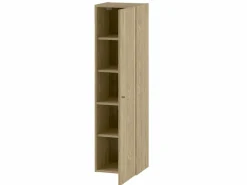 Armario de baño Columna alta 1 puerta Roble aceitado Marco Color natural claro Clearance