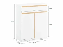 Sobuy Armario De Baño Con Cesto Para Ropa Sucia BZR79-W Blanco Clearance