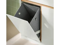 Sobuy Armario De Baño Con Cesto Para Ropa Sucia BZR79-W Blanco Clearance