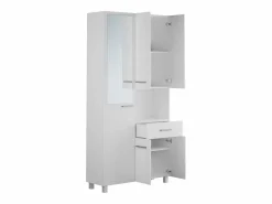 Vente-unique Armario de baño con espejo , 89 cm, MINELA Blanco Outlet
