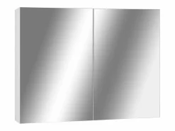 vidaxl Armario de baño con espejo MDF 80x15x60 cm Blanco Discount