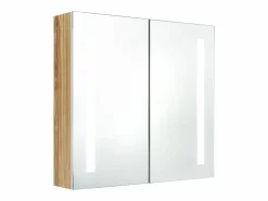 Armario de baño con espejo y LED y roble 62x14x60 cm^vidaxl Discount