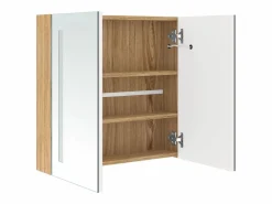Armario de baño con espejo y LED y roble 62x14x60 cm^vidaxl Discount