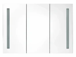 vidaxl Armario de baño con espejo LED hormigón 89x14x62 cm Gris Best