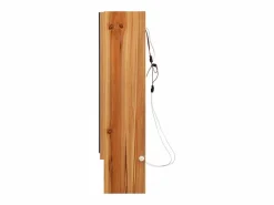Armario de baño con espejo LED Roble 80x15x60 cm MDF Marru00f3n Hot